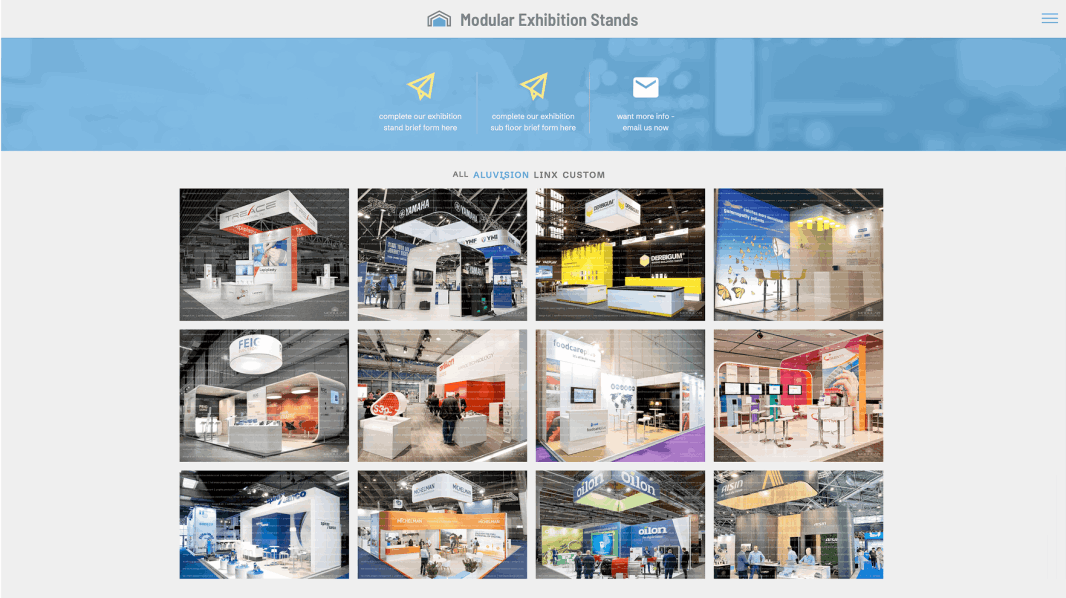 Aluvision exhibition stand designs